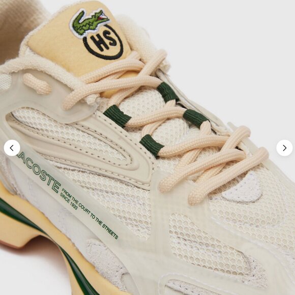 NEW Highsnobiety X Lacoste Sneakers Trainer L003 2K24 White/Eggshell/Green 10.5 main image 7